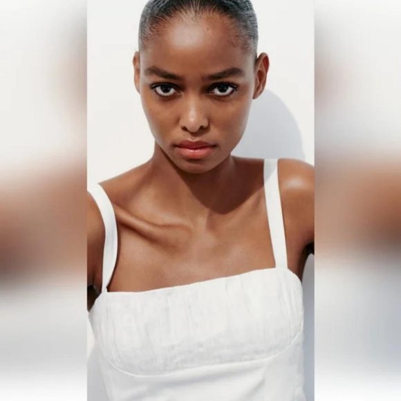 ZARA VOLUMINOUS SKIRT DRESS - Picture 3 of 8